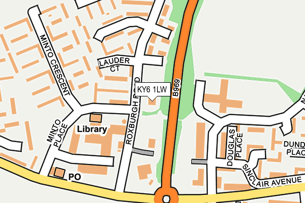 KY6 1LW map - OS OpenMap – Local (Ordnance Survey)