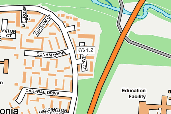 KY6 1LZ map - OS OpenMap – Local (Ordnance Survey)