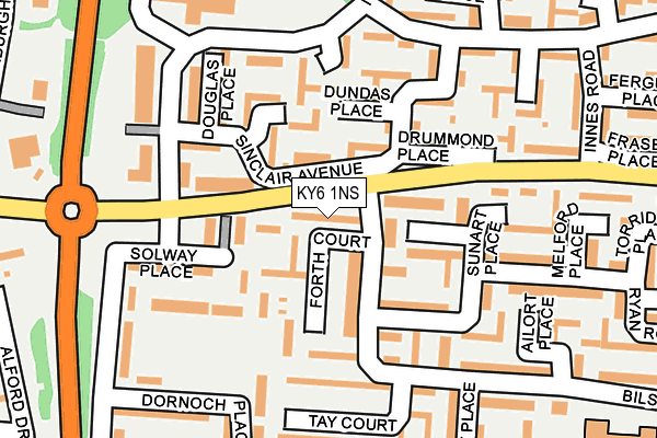 KY6 1NS map - OS OpenMap – Local (Ordnance Survey)