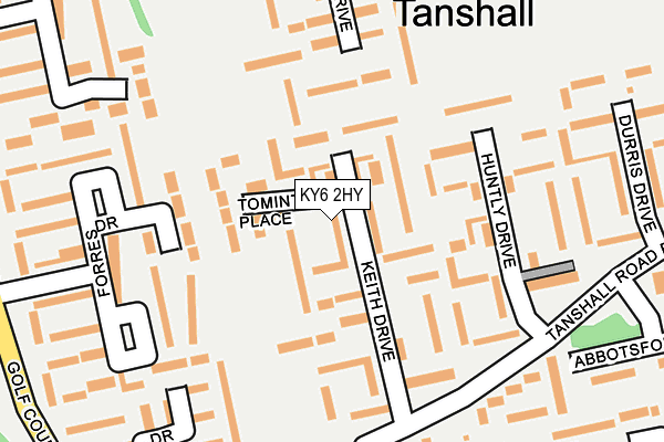KY6 2HY map - OS OpenMap – Local (Ordnance Survey)