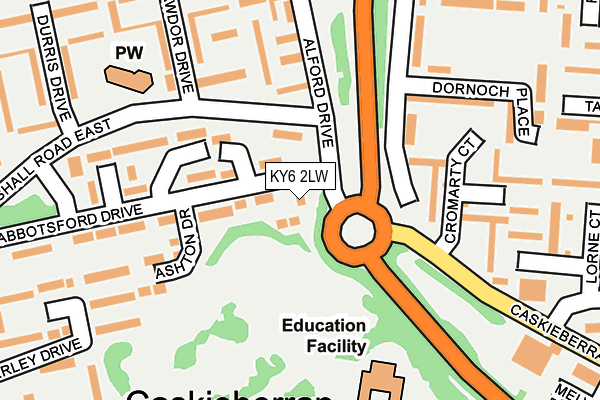 KY6 2LW map - OS OpenMap – Local (Ordnance Survey) KY6 2LW map - OS OpenMap – Local (Ordnance Survey)