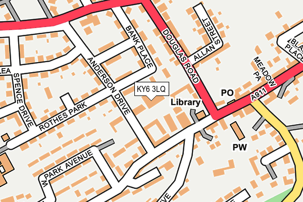 KY6 3LQ map - OS OpenMap – Local (Ordnance Survey) KY6 3LQ map - OS OpenMap – Local (Ordnance Survey)