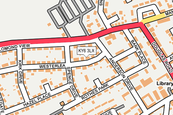 KY6 3LX map - OS OpenMap – Local (Ordnance Survey) KY6 3LX map - OS OpenMap – Local (Ordnance Survey)