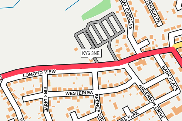 KY6 3NE map - OS OpenMap – Local (Ordnance Survey) KY6 3NE map - OS OpenMap – Local (Ordnance Survey)