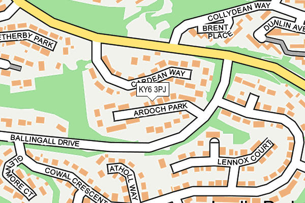 KY6 3PJ map - OS OpenMap – Local (Ordnance Survey) KY6 3PJ map - OS OpenMap – Local (Ordnance Survey)