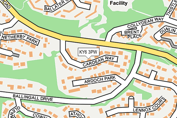 KY6 3PW map - OS OpenMap – Local (Ordnance Survey) KY6 3PW map - OS OpenMap – Local (Ordnance Survey)