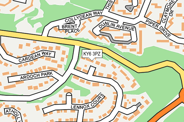 KY6 3PZ map - OS OpenMap – Local (Ordnance Survey) KY6 3PZ map - OS OpenMap – Local (Ordnance Survey)