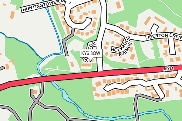 KY6 3QW map - OS OpenMap – Local (Ordnance Survey) KY6 3QW map - OS OpenMap – Local (Ordnance Survey)