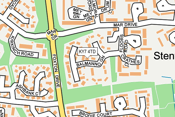 KY7 4TD map - OS OpenMap – Local (Ordnance Survey) KY7 4TD map - OS OpenMap – Local (Ordnance Survey)