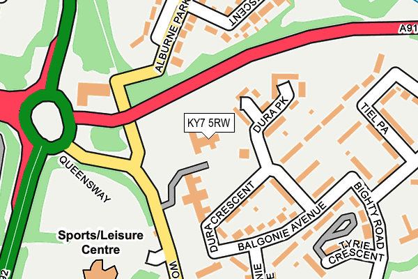KY7 5RW map - OS OpenMap – Local (Ordnance Survey) KY7 5RW map - OS OpenMap – Local (Ordnance Survey)