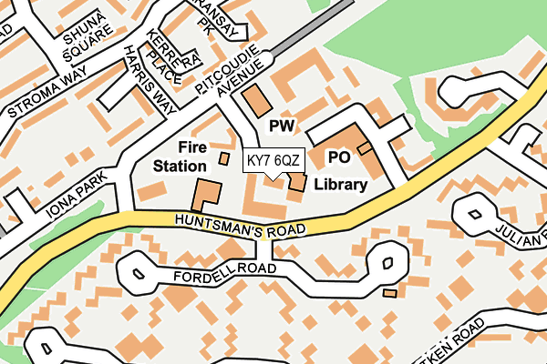 KY7 6QZ map - OS OpenMap – Local (Ordnance Survey) KY7 6QZ map - OS OpenMap – Local (Ordnance Survey)