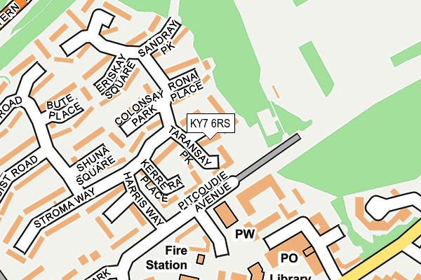 KY7 6RS map - OS OpenMap – Local (Ordnance Survey) KY7 6RS map - OS OpenMap – Local (Ordnance Survey)