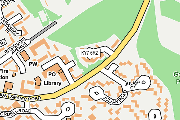 KY7 6RZ map - OS OpenMap – Local (Ordnance Survey) KY7 6RZ map - OS OpenMap – Local (Ordnance Survey)