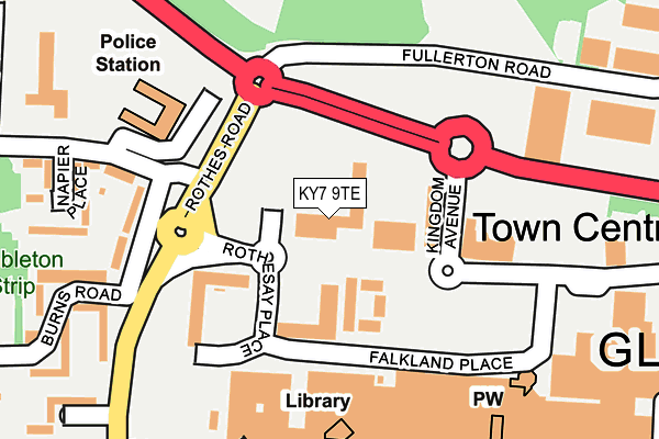 KY7 9TE map - OS OpenMap – Local (Ordnance Survey) KY7 9TE map - OS OpenMap – Local (Ordnance Survey)