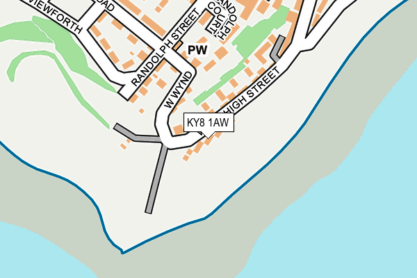KY8 1AW map - OS OpenMap – Local (Ordnance Survey) KY8 1AW map - OS OpenMap – Local (Ordnance Survey)