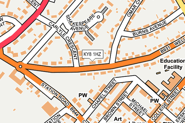 KY8 1HZ map - OS OpenMap – Local (Ordnance Survey) KY8 1HZ map - OS OpenMap – Local (Ordnance Survey)