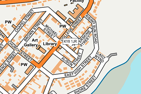 KY8 1JR map - OS OpenMap – Local (Ordnance Survey) KY8 1JR map - OS OpenMap – Local (Ordnance Survey)