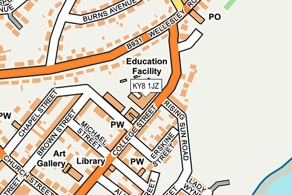 KY8 1JZ map - OS OpenMap – Local (Ordnance Survey) KY8 1JZ map - OS OpenMap – Local (Ordnance Survey)
