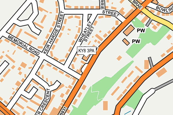 KY8 3PA map - OS OpenMap – Local (Ordnance Survey)