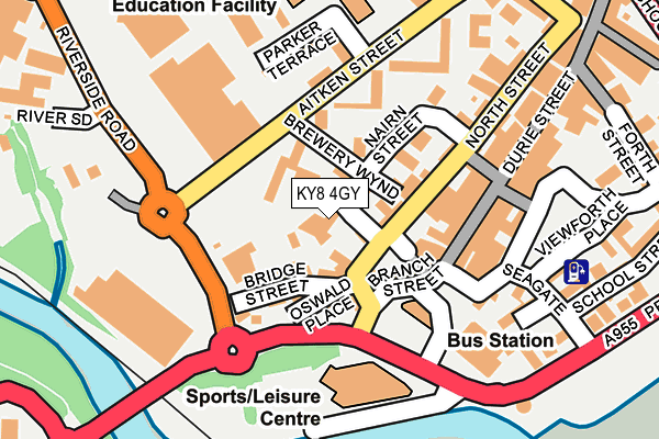 KY8 4GY map - OS OpenMap – Local (Ordnance Survey) KY8 4GY map - OS OpenMap – Local (Ordnance Survey)