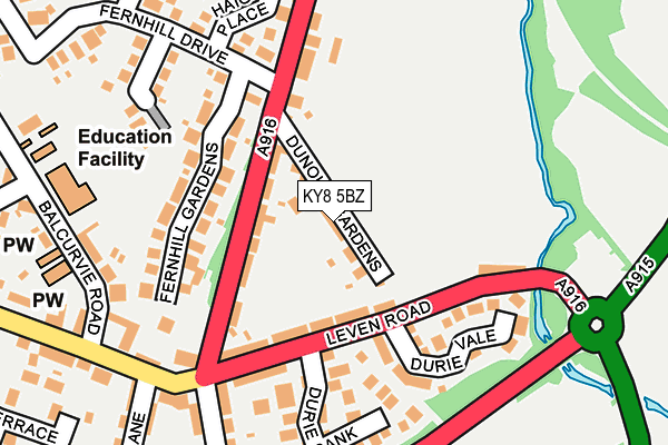KY8 5BZ map - OS OpenMap – Local (Ordnance Survey) KY8 5BZ map - OS OpenMap – Local (Ordnance Survey)