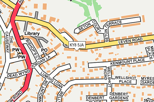 KY8 5JA map - OS OpenMap – Local (Ordnance Survey) KY8 5JA map - OS OpenMap – Local (Ordnance Survey)