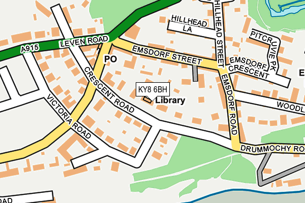 KY8 6BH map - OS OpenMap – Local (Ordnance Survey) KY8 6BH map - OS OpenMap – Local (Ordnance Survey)