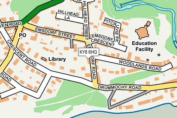KY8 6HQ map - OS OpenMap – Local (Ordnance Survey) KY8 6HQ map - OS OpenMap – Local (Ordnance Survey)