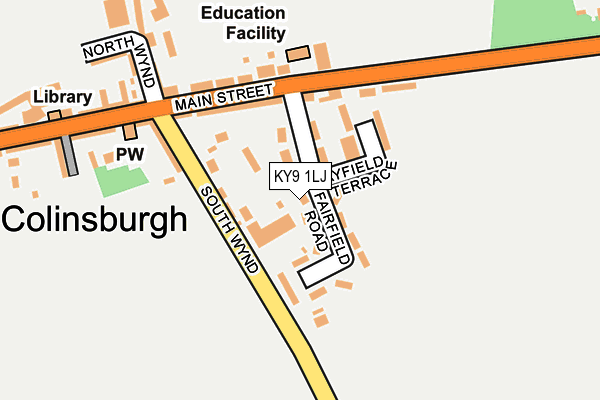 KY9 1LJ map - OS OpenMap – Local (Ordnance Survey) KY9 1LJ map - OS OpenMap – Local (Ordnance Survey)