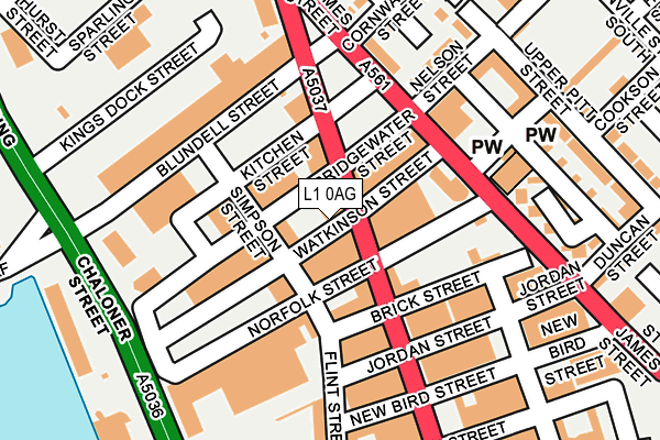 L1 0AG map - OS OpenMap – Local (Ordnance Survey)