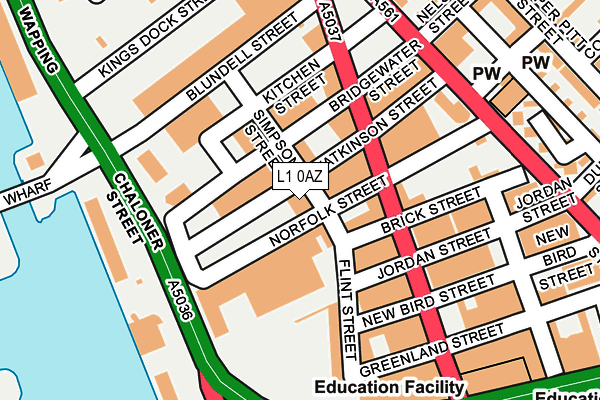 L1 0AZ map - OS OpenMap – Local (Ordnance Survey) L1 0AZ map - OS OpenMap – Local (Ordnance Survey)
