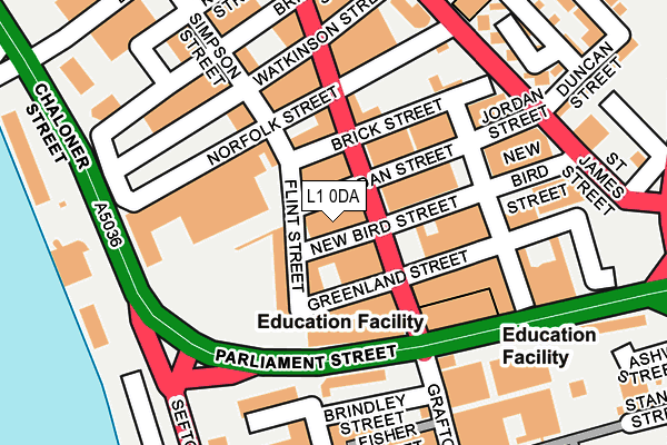 L1 0DA map - OS OpenMap – Local (Ordnance Survey) L1 0DA map - OS OpenMap – Local (Ordnance Survey)