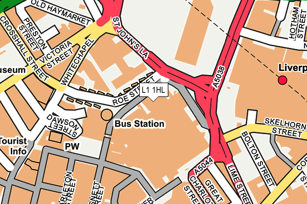L1 1HL map - OS OpenMap – Local (Ordnance Survey)