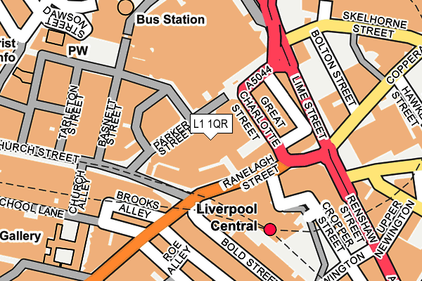 L1 1QR map - OS OpenMap – Local (Ordnance Survey)