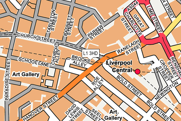 L1 3HD map - OS OpenMap – Local (Ordnance Survey) L1 3HD map - OS OpenMap – Local (Ordnance Survey)