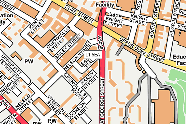 L1 5EA map - OS OpenMap – Local (Ordnance Survey) L1 5EA map - OS OpenMap – Local (Ordnance Survey)