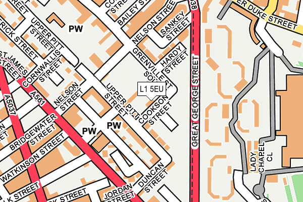 L1 5EU map - OS OpenMap – Local (Ordnance Survey) L1 5EU map - OS OpenMap – Local (Ordnance Survey)