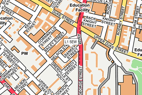 L1 5EW map - OS OpenMap – Local (Ordnance Survey) L1 5EW map - OS OpenMap – Local (Ordnance Survey)