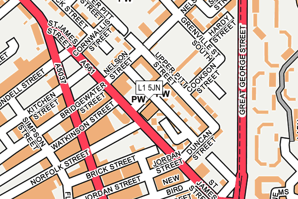 L1 5JN map - OS OpenMap – Local (Ordnance Survey) L1 5JN map - OS OpenMap – Local (Ordnance Survey)