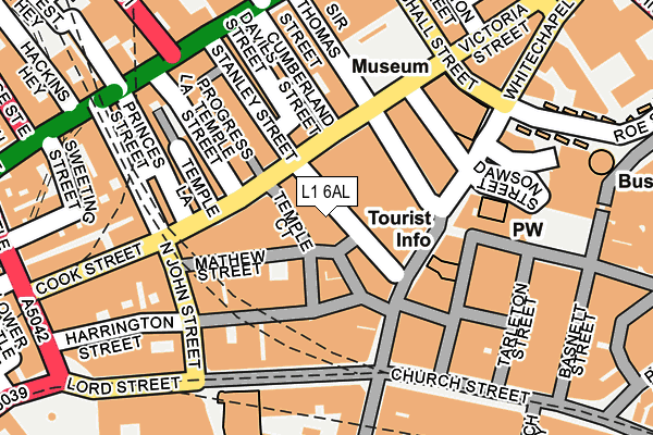 L1 6AL map - OS OpenMap – Local (Ordnance Survey)
