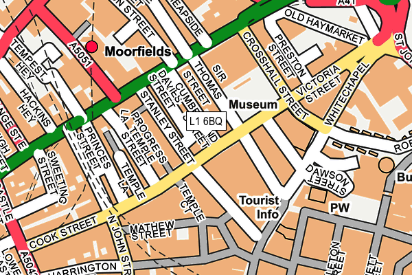 L1 6BQ map - OS OpenMap – Local (Ordnance Survey)