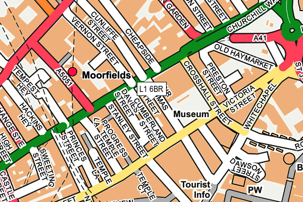 L1 6BR map - OS OpenMap – Local (Ordnance Survey)