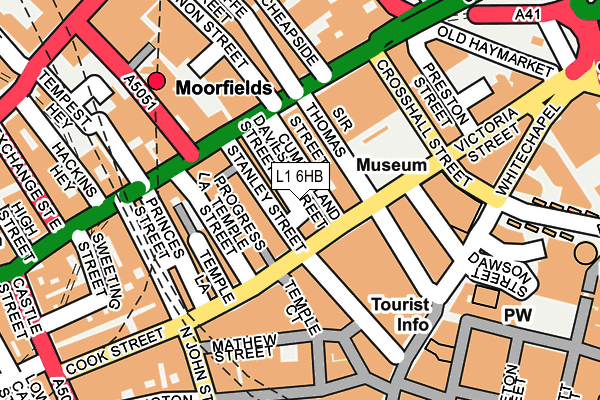 L1 6HB map - OS OpenMap – Local (Ordnance Survey)