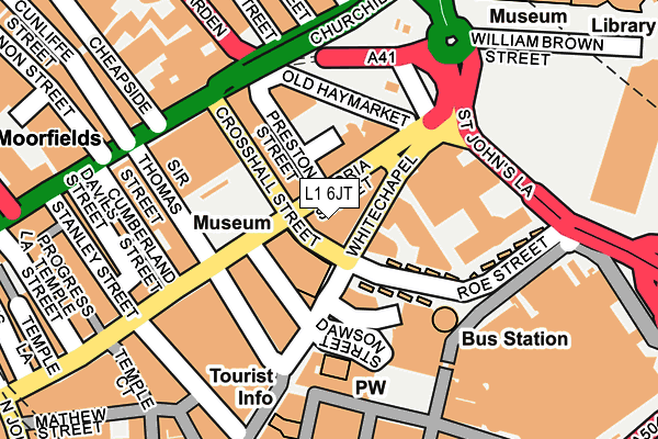 L1 6JT map - OS OpenMap – Local (Ordnance Survey) L1 6JT map - OS OpenMap – Local (Ordnance Survey)