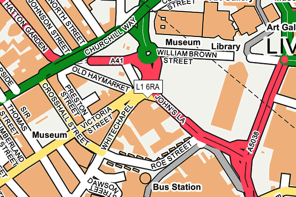 L1 6RA map - OS OpenMap – Local (Ordnance Survey) L1 6RA map - OS OpenMap – Local (Ordnance Survey)