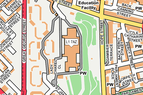 L1 7AZ map - OS OpenMap – Local (Ordnance Survey) L1 7AZ map - OS OpenMap – Local (Ordnance Survey)