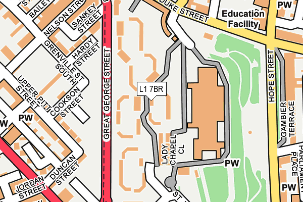 L1 7BR map - OS OpenMap – Local (Ordnance Survey) L1 7BR map - OS OpenMap – Local (Ordnance Survey)