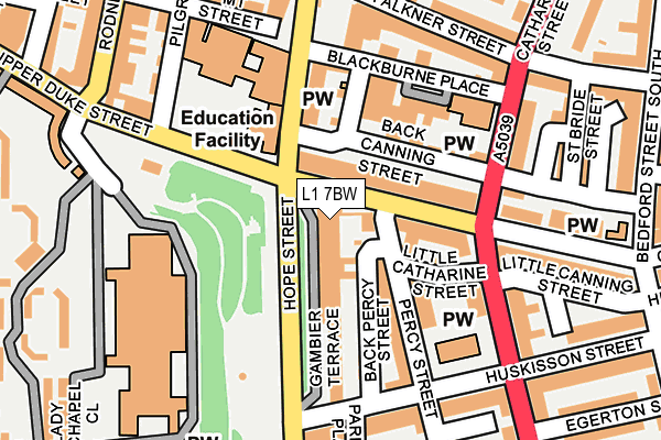 L1 7BW map - OS OpenMap – Local (Ordnance Survey)