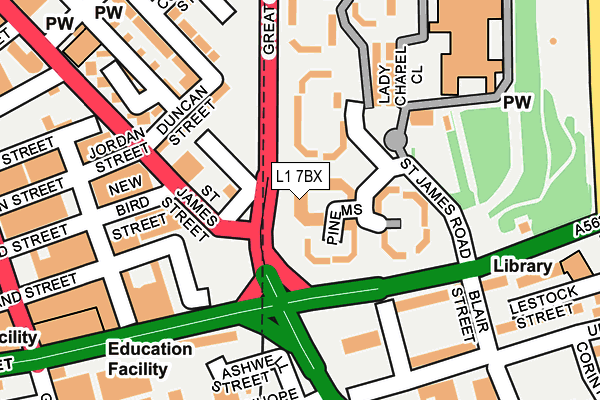 L1 7BX map - OS OpenMap – Local (Ordnance Survey) L1 7BX map - OS OpenMap – Local (Ordnance Survey)
