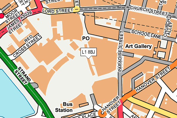 L1 8BJ map - OS OpenMap – Local (Ordnance Survey) L1 8BJ map - OS OpenMap – Local (Ordnance Survey)